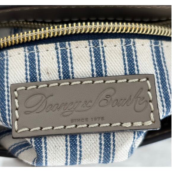 Dooney & Bourke Saddle Bag Crossbody Beige Leather Old Money Equestrian - Picture 16 of 16